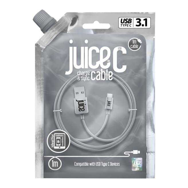 Juice Grey Type C USB Cable, 1m