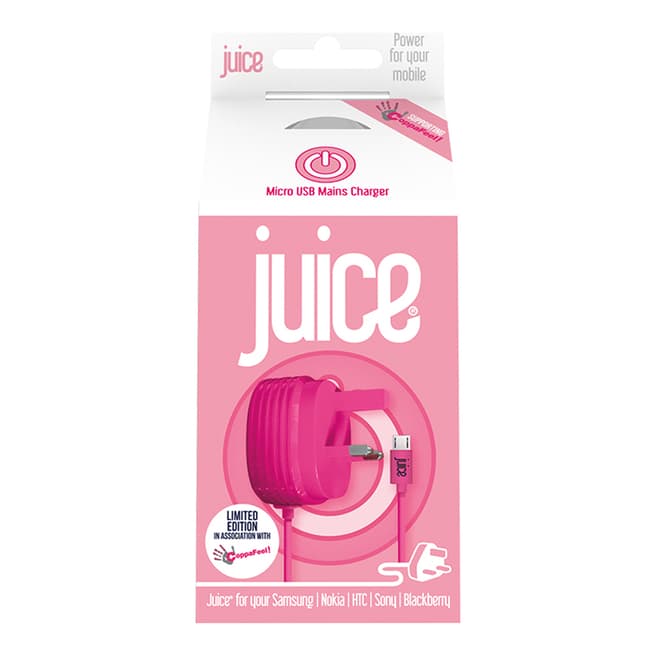 Juice Pink Coppafeel Micro USB Mains Charger