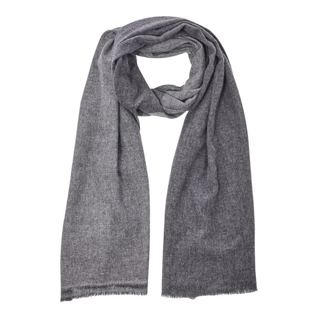 N°· Eleven Charcoal/Grey Cashmere Fine Knit Scarf