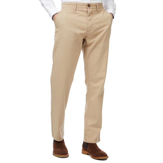 Crew Clothing Stone Straight Fit Chinos 