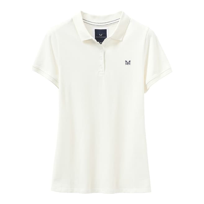 Crew Clothing White Exmouth Solid Polo Shirt