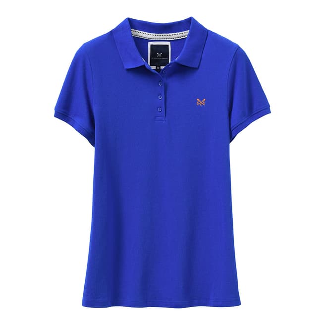 Crew Clothing Strong Blue Exmouth Solid Polo T-Shirt