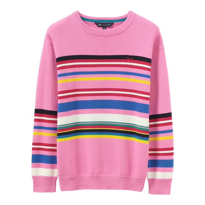 Crew Clothing Pink Striped Knit