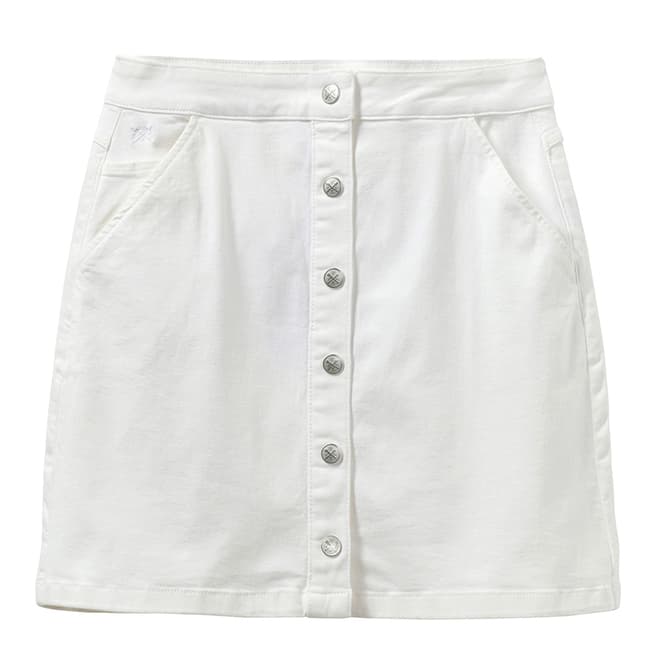 Crew Clothing White Denim Skirt