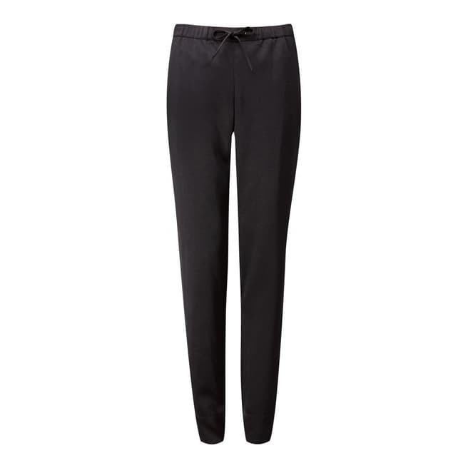 Pure Collection Black Relaxed Satin Trousers