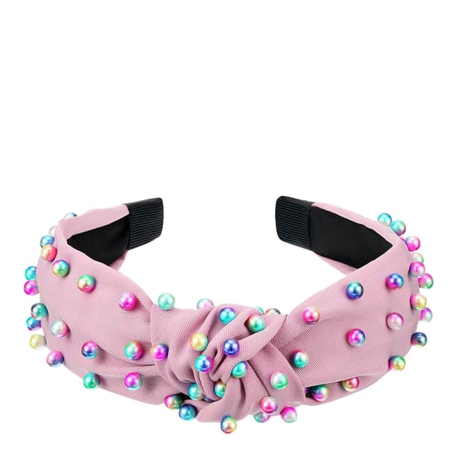 White label by Liv Oliver Pink Pearl Twisted Knot Headband