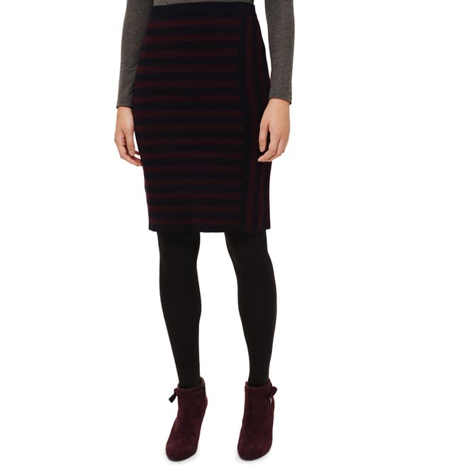Phase Eight Navy/Port Stacey Stripe Skirt
