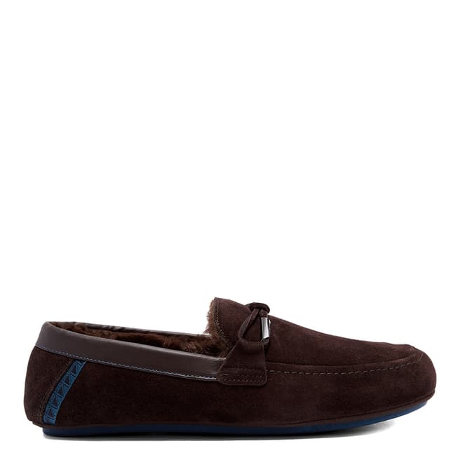 Ted Baker Brown Valcent Moccassin Slippers