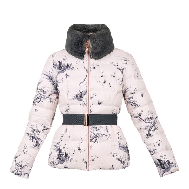 Ted Baker Pink Orient Printed Down Jacket