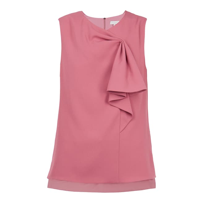 Ted Baker Pink Sculpted Bow Sleeveless Top