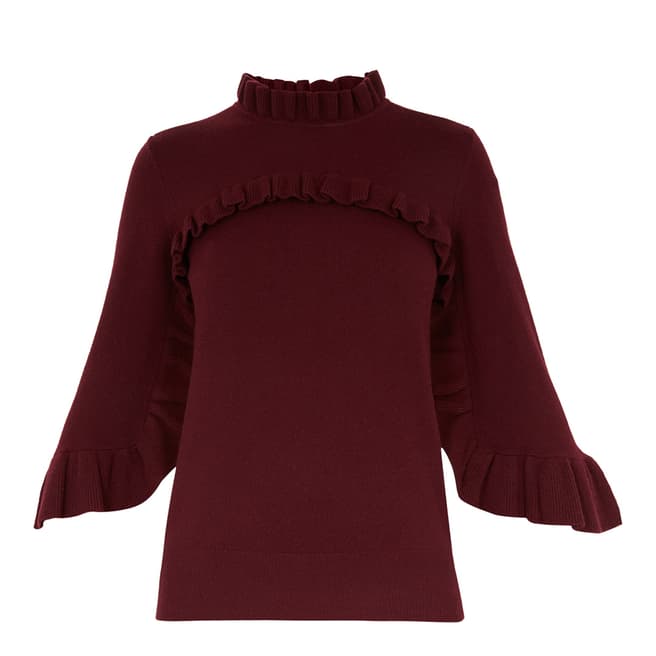 Ted Baker Purple Wool and Cashmere Blend Jumper