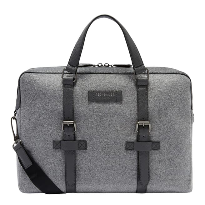 Ted Baker Grey Cabble Wool Document Bag