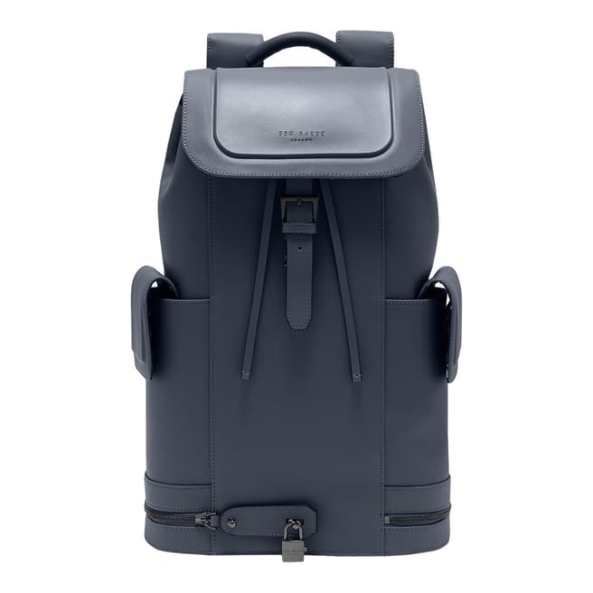Ted Baker Grey Captain Leather Backpack