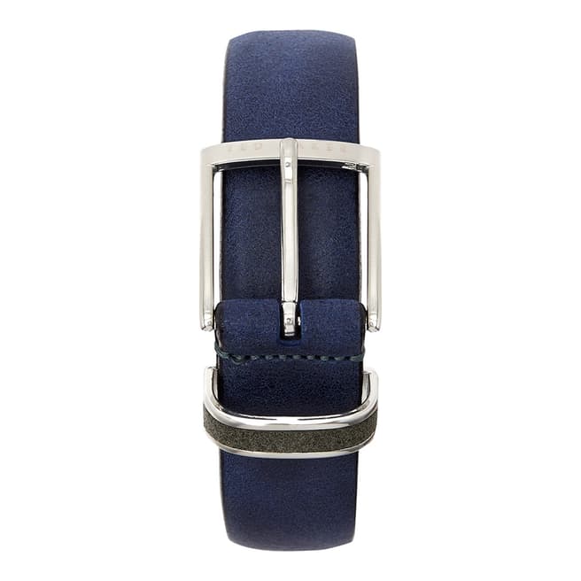 Ted Baker Navy Carrilo Waxed Suede Belt