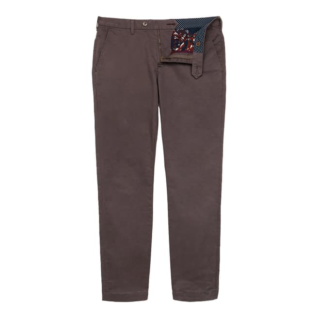 Ted Baker Brown Slim Fit Cotton Blend Chinos