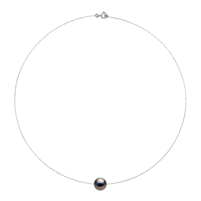 Ateliers Saint Germain Black Tahiti Pearl Round White Gold Necklace 10-11mm