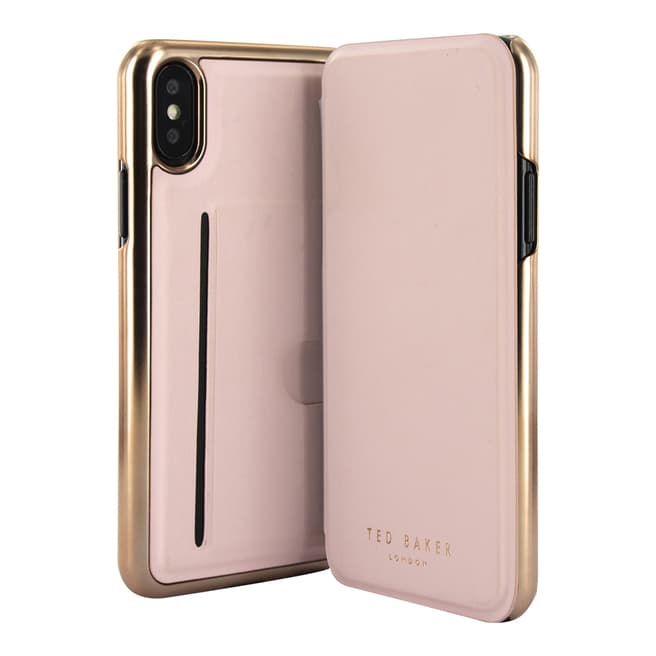 Ted Baker Nude/Rose Gold SHANNON iPhone X/XS  Mirror Folio Case