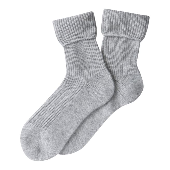 Pure Collection Heather Dove Cashmere Bed Socks