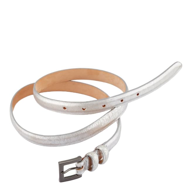 Pure Collection Fancy Leather Belt Silver