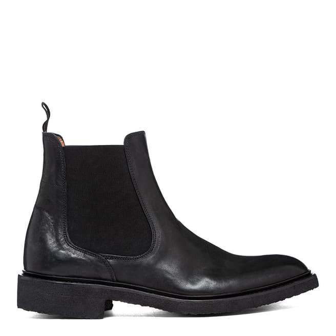 Oliver Sweeney Black Trancoso Distressed Chelsea Boot