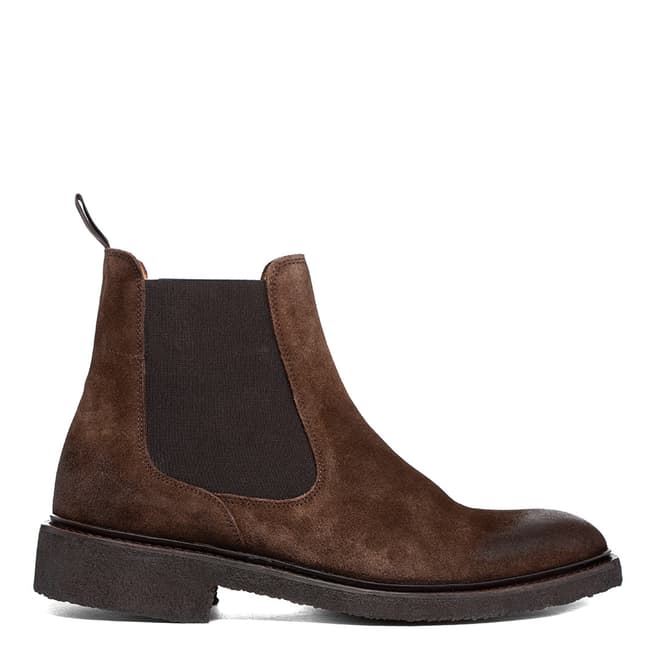 Oliver Sweeney Dark Brown Trancoso Distressed Chelsea Boot