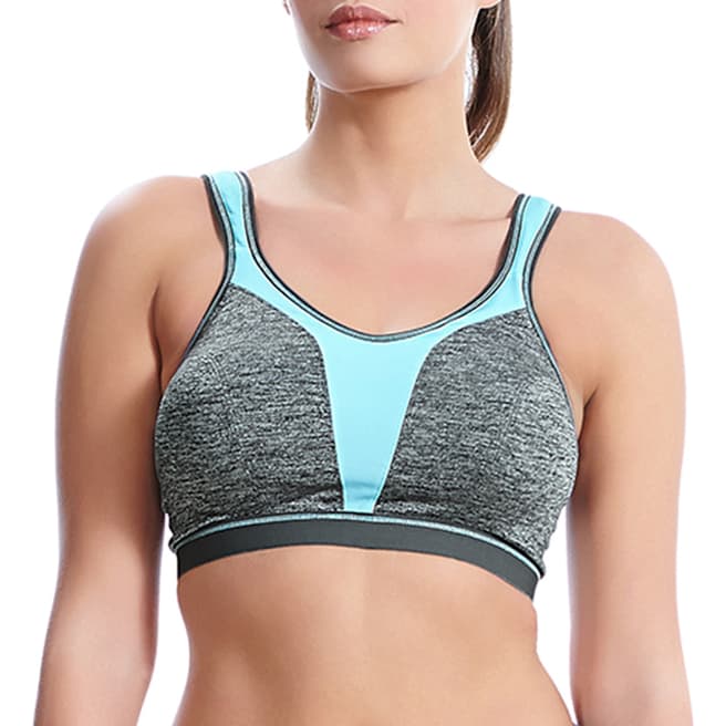 Freya Carbon Force Crop Top Soft Cup Sports Bra With Moulded Inner