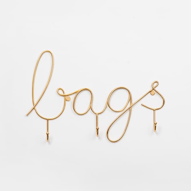 Bombay Duck Gold Bags Word Hooks