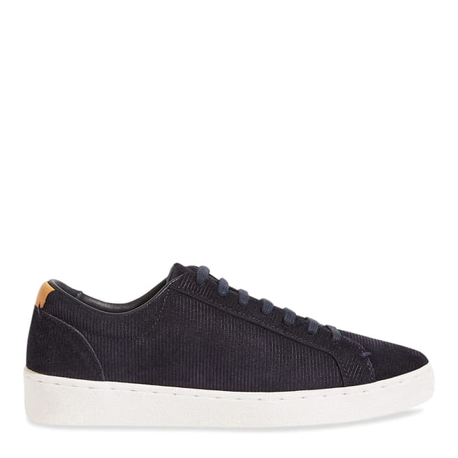 Jigsaw Navy Amour Cord Suede Trainers