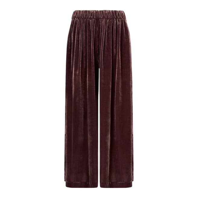 Jigsaw Cherry Wide Flared Gathered Trousers