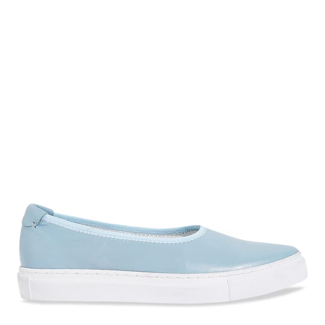 Jigsaw Blue Agde Open Soft Leather Trainers