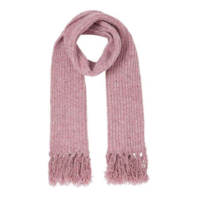 Jigsaw Pink Chunky Donegal Wool Tassel Scarf