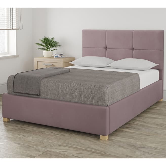 Aspire Furniture Farringdon Blush Superking Plush Velvet Ottoman Bed