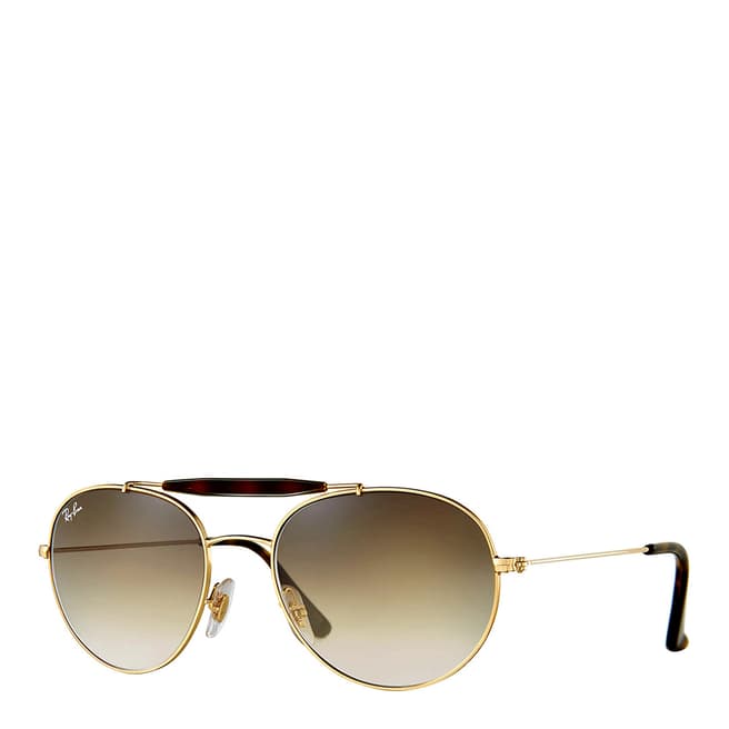 Ray-Ban Unisex Gold Rayban Sunglasses 53mm