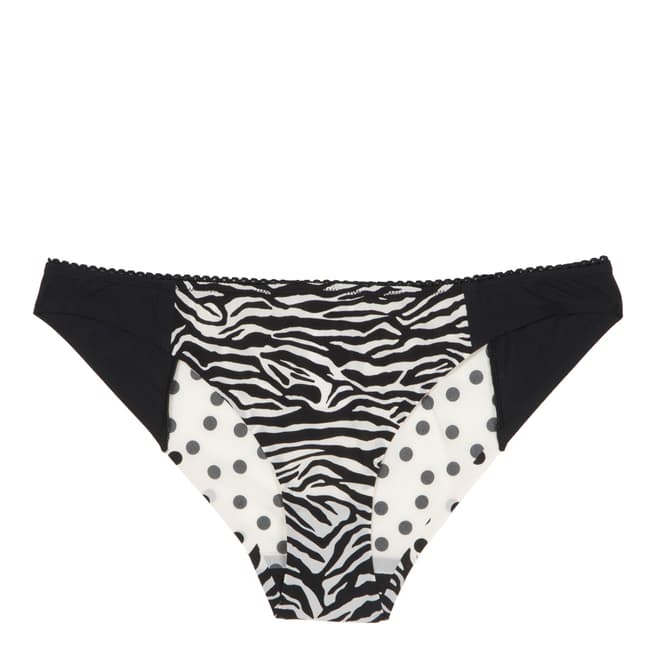 Stella McCartney Black/Ecra Scarlet Snuggling Bikini Brief