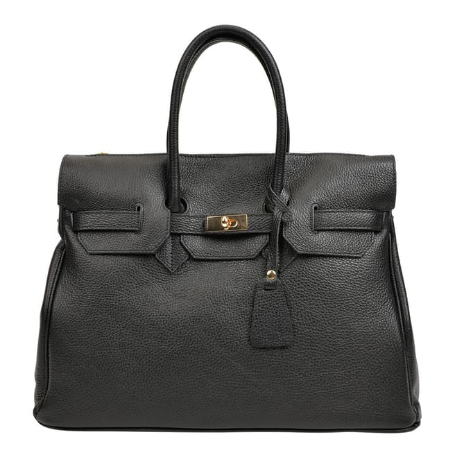 Roberta M Black Leather Handbag