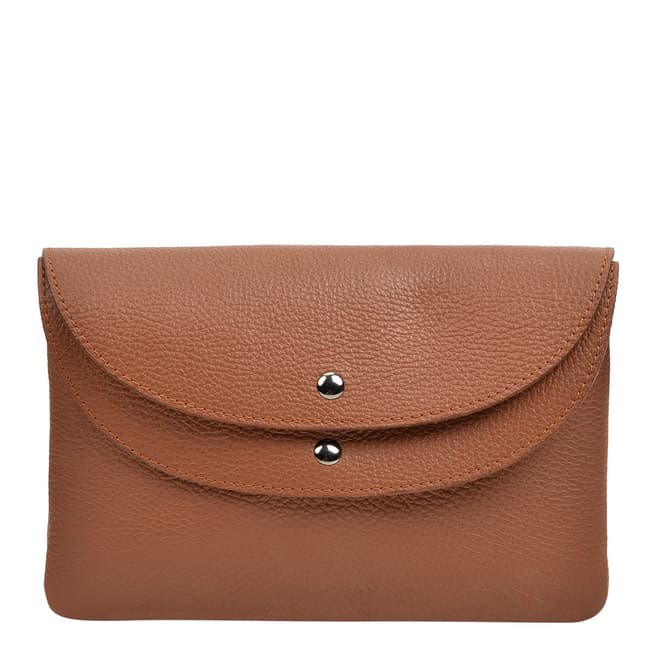 Roberta M Brown Leather Shoulder Bag