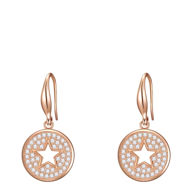 Tassioni Rose Gold Zirconia Star Earrings