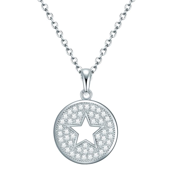 Tassioni Silver Zirconia Star Necklace