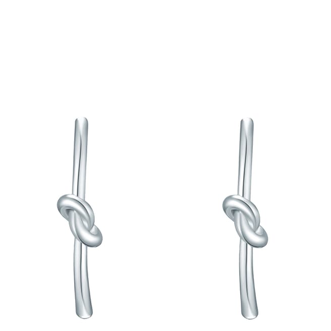 Tassioni Silver Knot Earrings