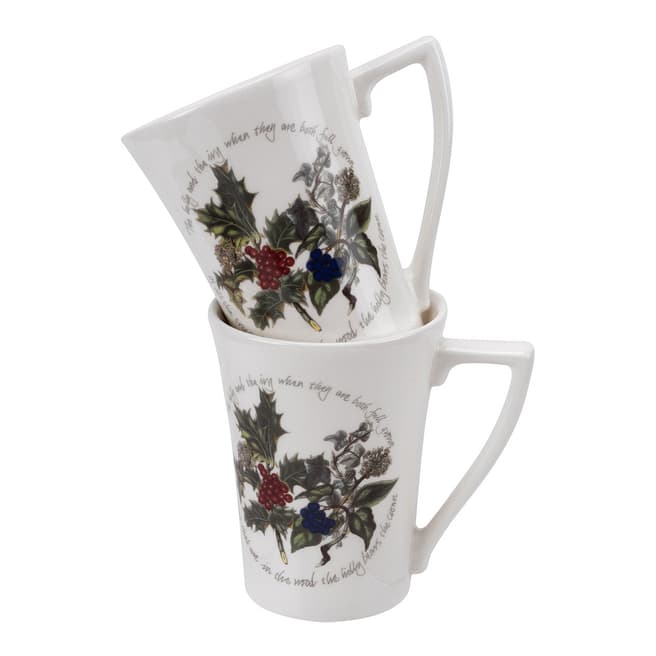 Portmeirion Set of 2 The Holly & The Ivy Boxed Mugs