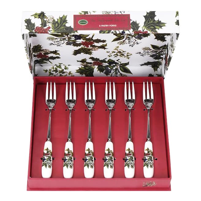 Portmeirion Set of 6 The Holly The Ivy Pastry Forks