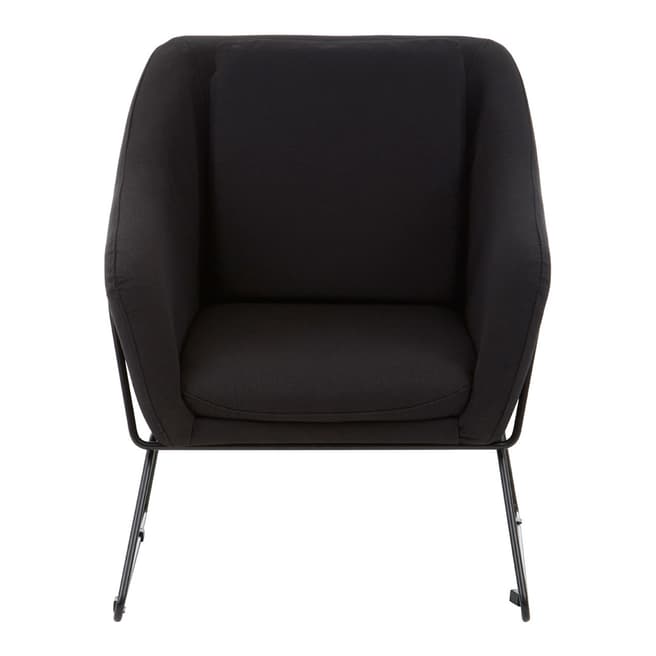 Premier Housewares Stockholm Chair, Black, Metal Frame