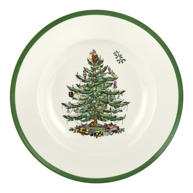 Spode Set of 4 Christmas Tree Soup Plates