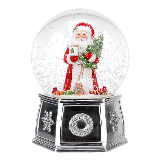 Spode Christmas Tree Musical Santa Snow Globe