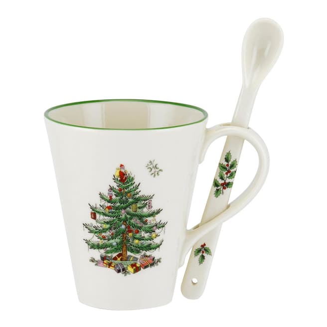 Spode Christmas Tree Mug & Spoon