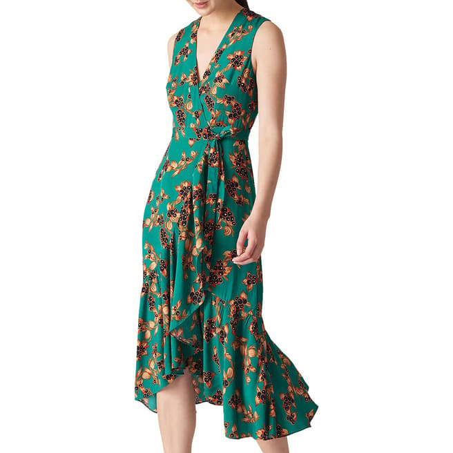 WHISTLES Multi Capri Print Wrap Dress