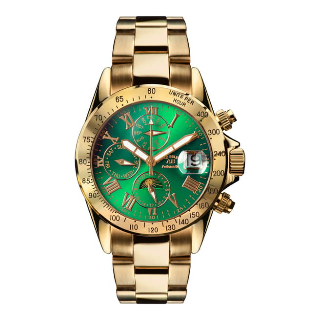 Andre Belfort Men's Gold/Green Le Capitaine Watch