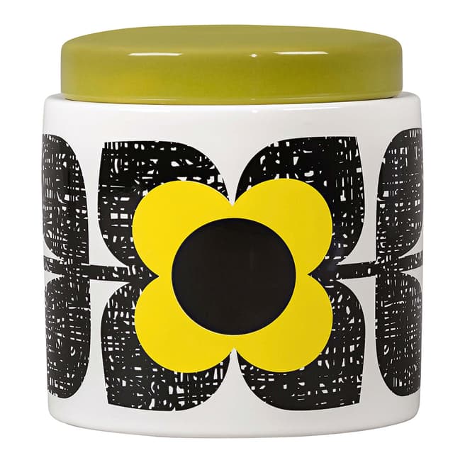 Orla Kiely Scribble Square Flower Sunshine Storage Jar