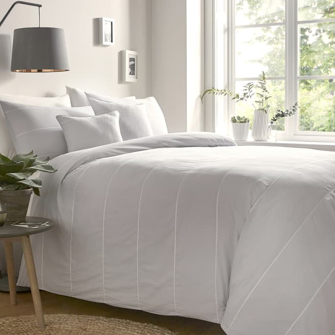 N°· Eleven Salcombe Double Duvet Cover Sets, Silver