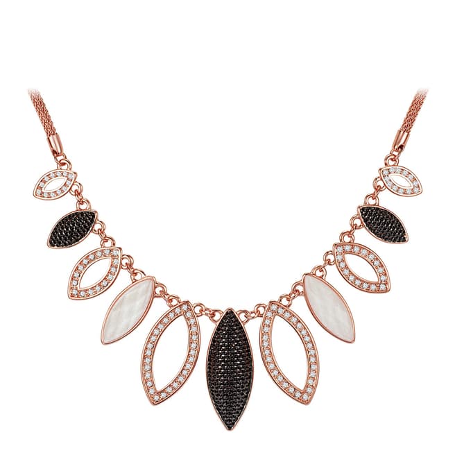 Lilly & Chloe Rose Gold/Black Crystal Necklace